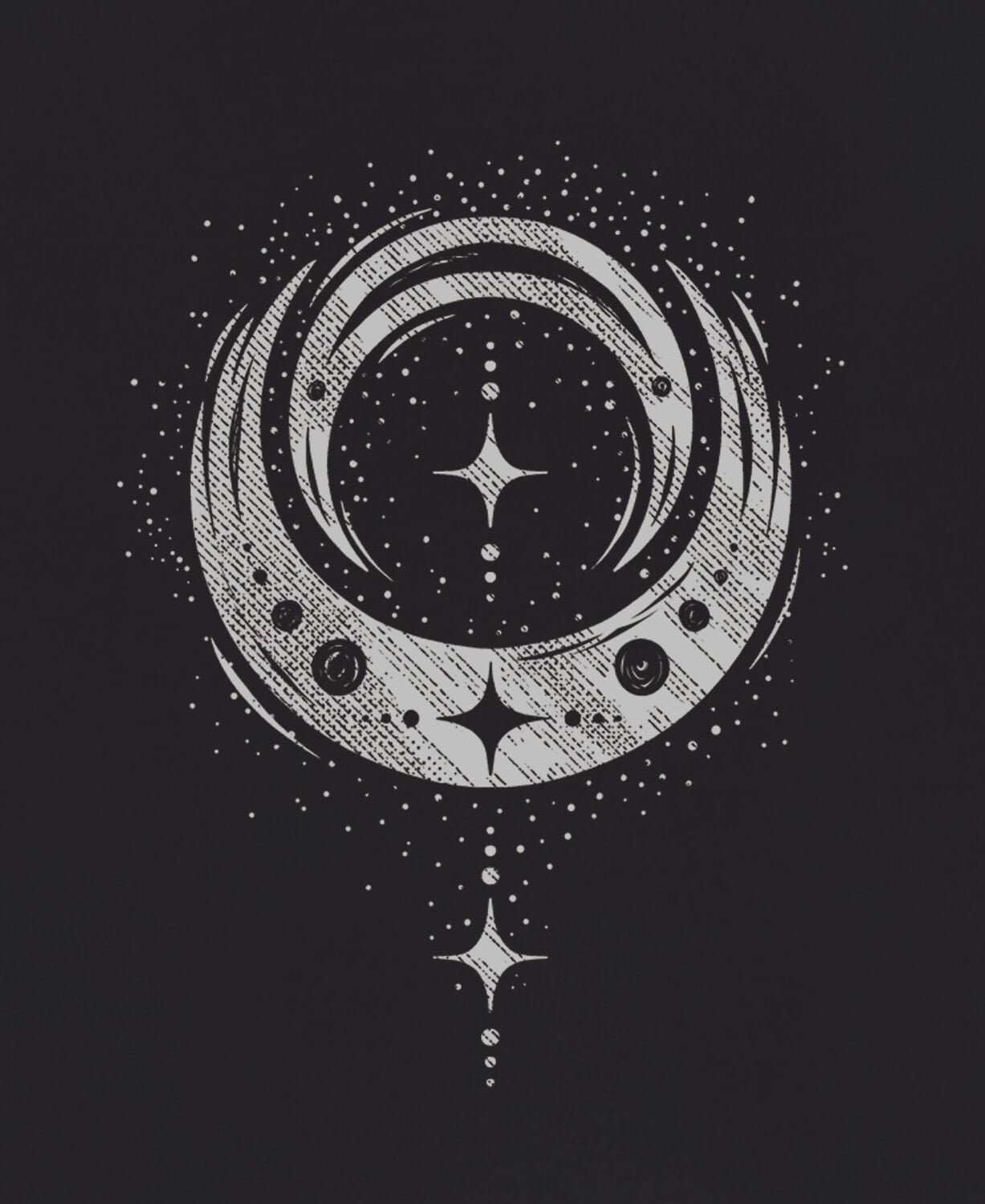 Crescent Moon Draped Cardigan