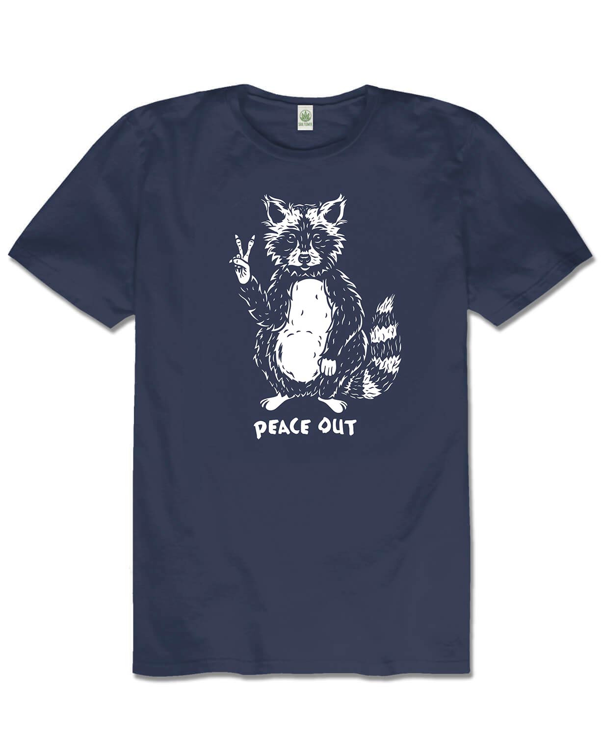 Peace Out Raccoon Organic T-Shirt - Unisex
