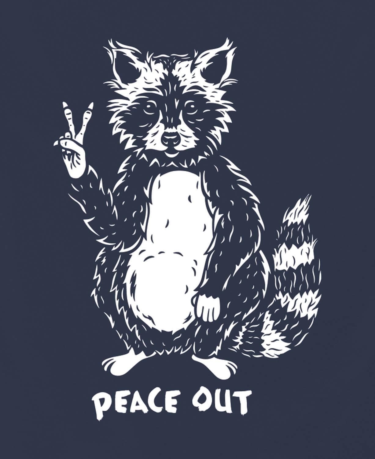 Peace Out Raccoon Organic T-Shirt - Unisex