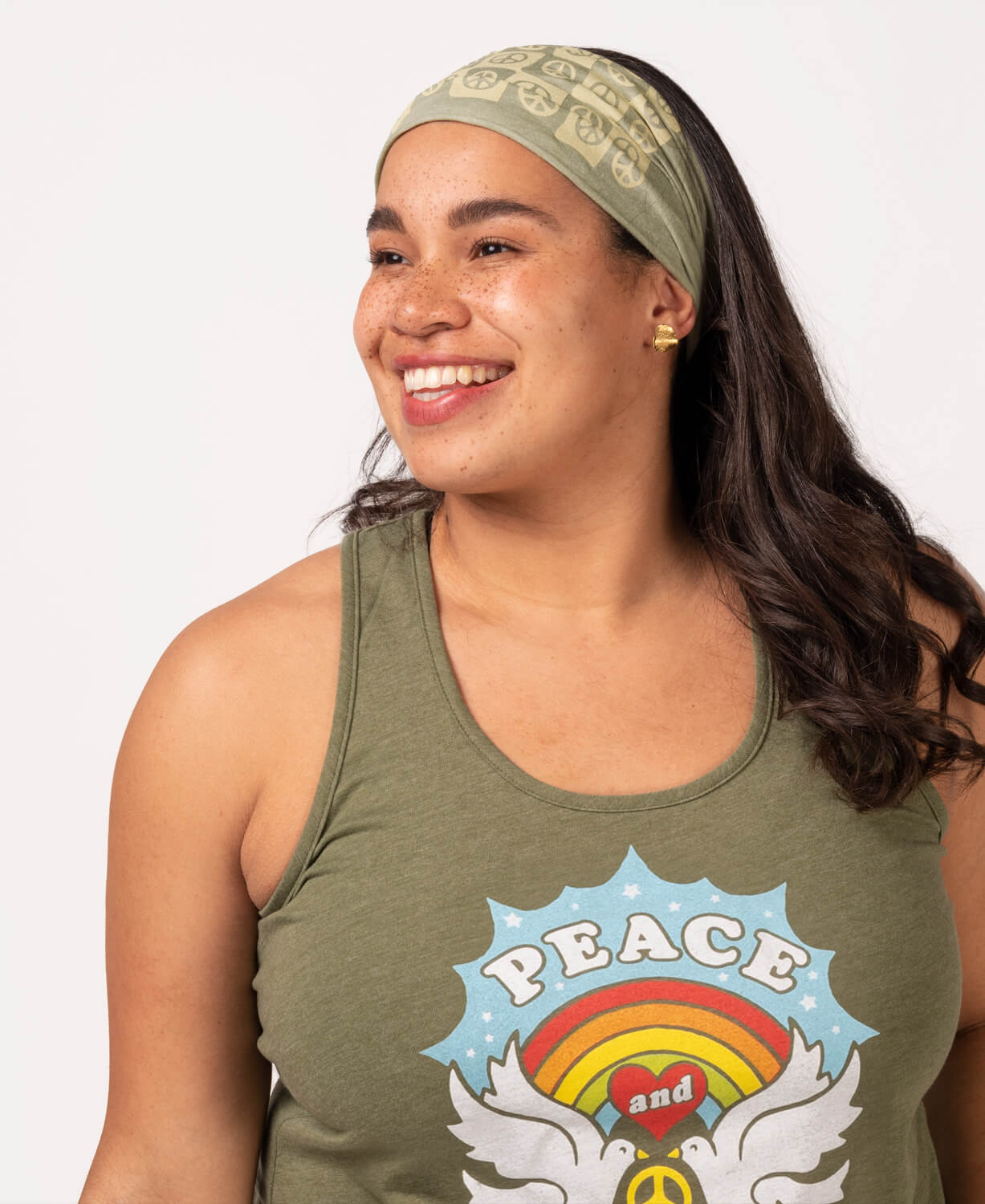 NEW! Trippy Peace Sign Boho Headband Women