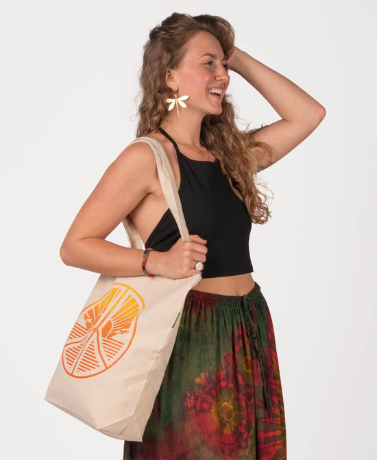 Peace Scene Eco Tote Bag - Peace Sign Tote Bag | Soul Flower Organic Bags