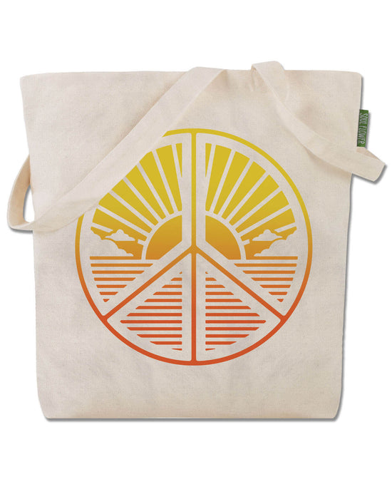 Peace Scene Eco Tote Bag - Peace Sign Tote Bag | Soul Flower Organic Bags