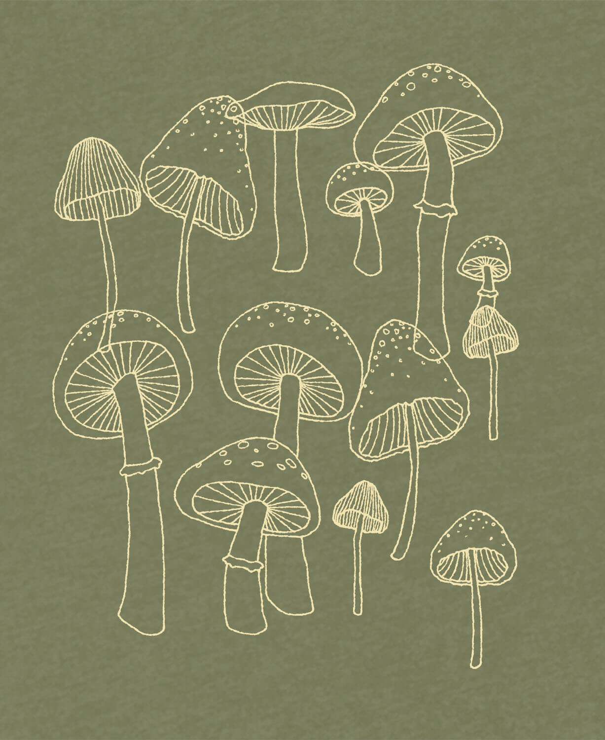 Mushrooms Slouch Top