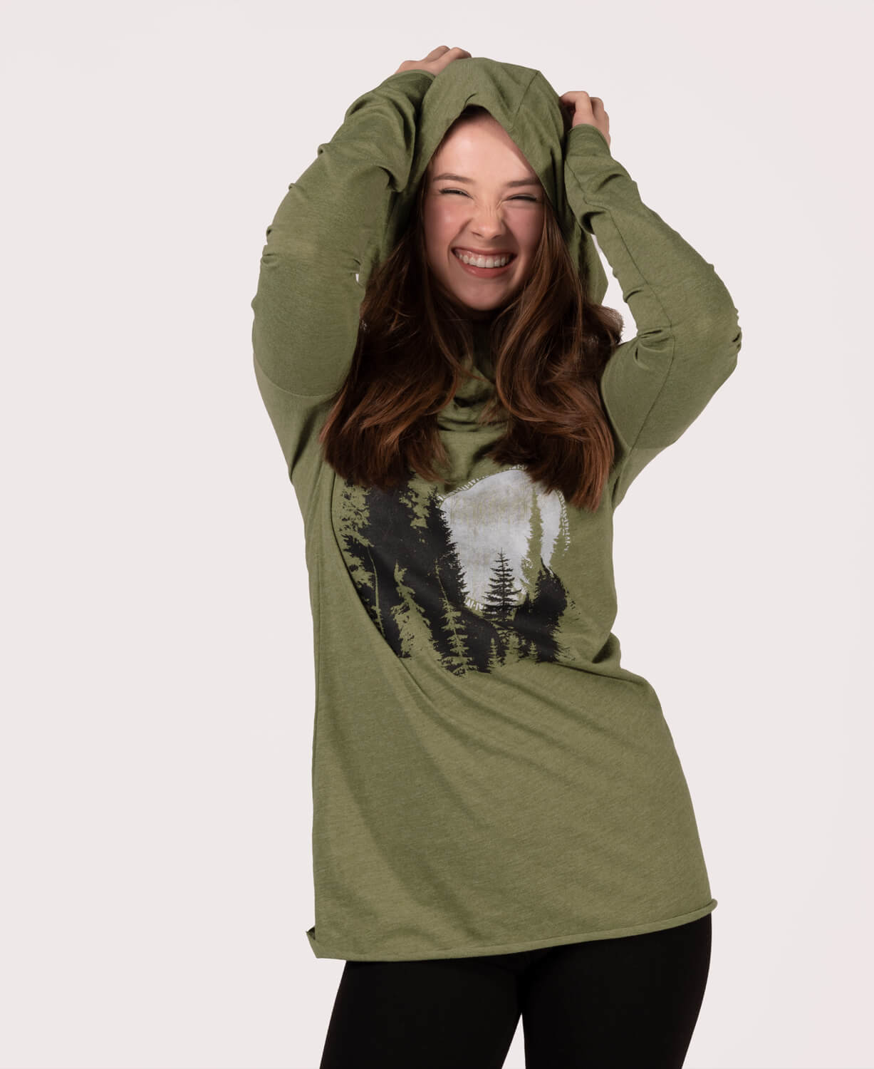 North Woods Cowl Yoga Hoody Women