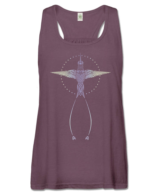 Hummingbird Recycled Racerback Tank - Hummingbird Tank Top | Recycled Yoga Tanks | Soul Flower