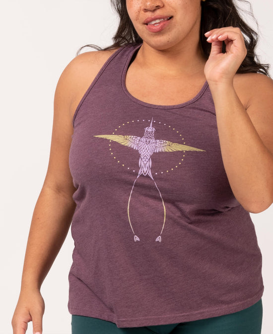 Hummingbird Recycled Racerback Tank - Hummingbird Tank Top | Recycled Yoga Tanks | Soul Flower Women