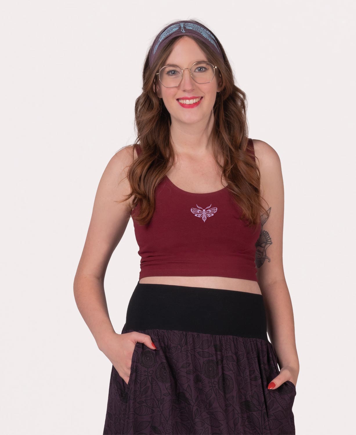 Closeout! Mini Moth Organic Cropped Tank Top Women
