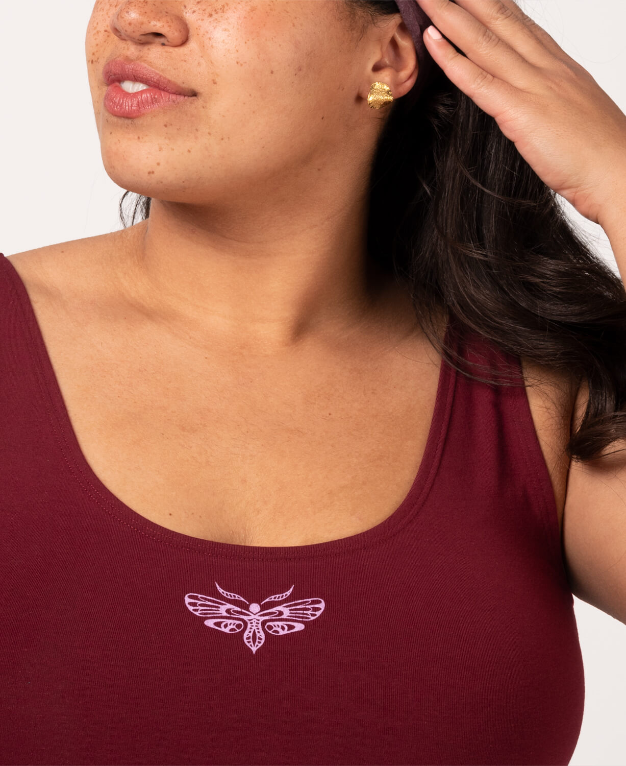 Closeout! Mini Moth Organic Cropped Tank Top Women