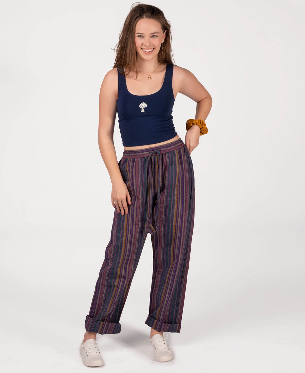 Closeout! Mini Mushroom Organic Cropped Tank Top Women