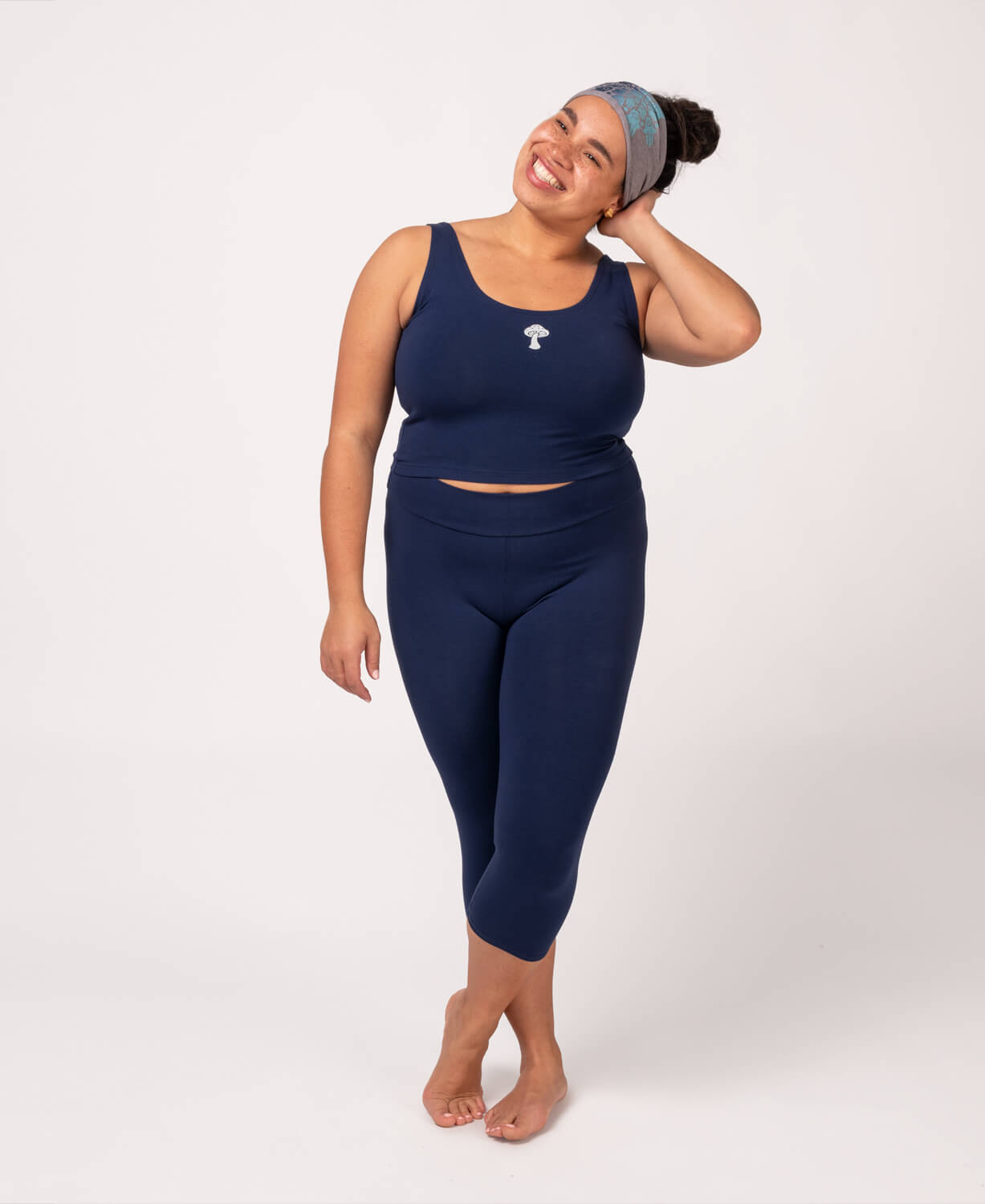 Closeout! Mini Mushroom Organic Cropped Tank Top Women