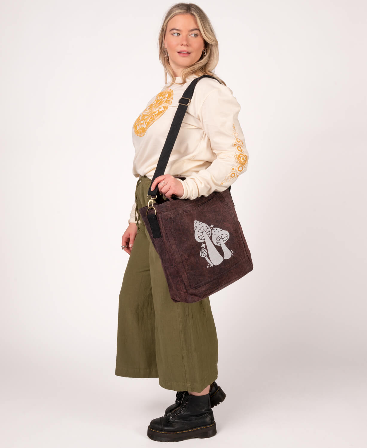 Three Little Mushrooms Forager Bag