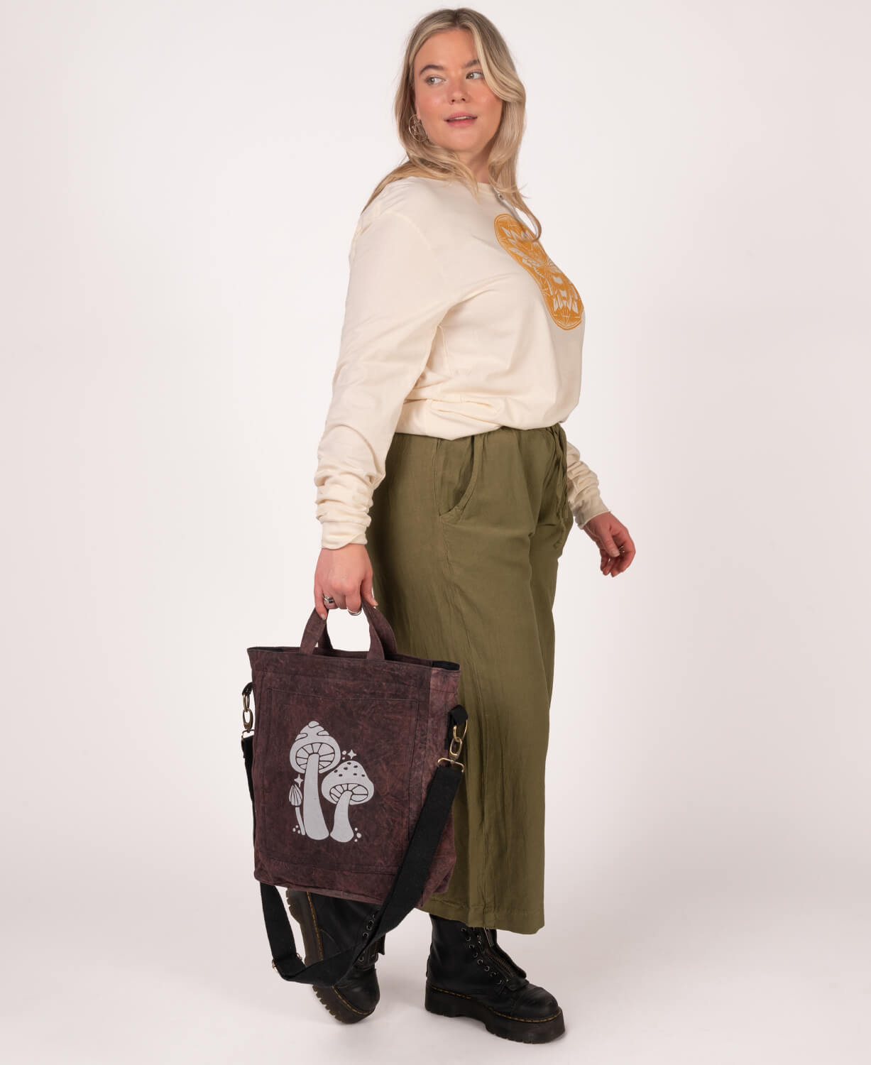 Three Little Mushrooms Forager Bag