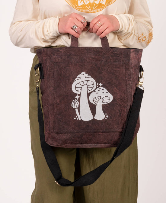 Closeout! Three Little Mushrooms Forager Bag - Mushroom Forager Bag | Harvesting Bag | Soul Flower