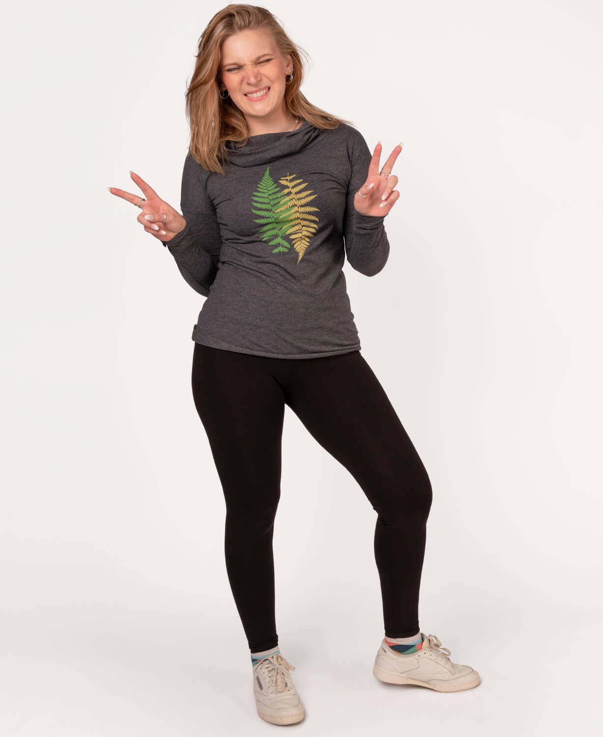 Ferns Cowl Yoga Hoody Women