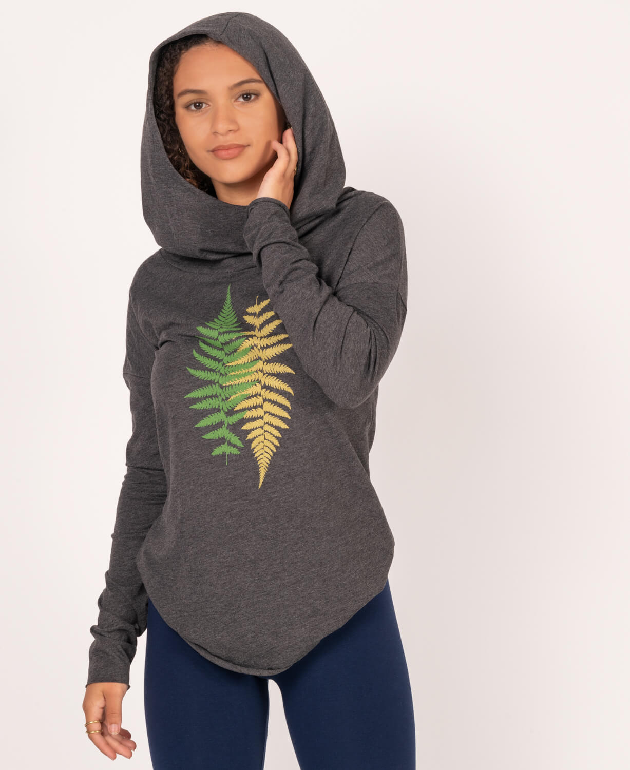 Ferns Cowl Yoga Hoody Women