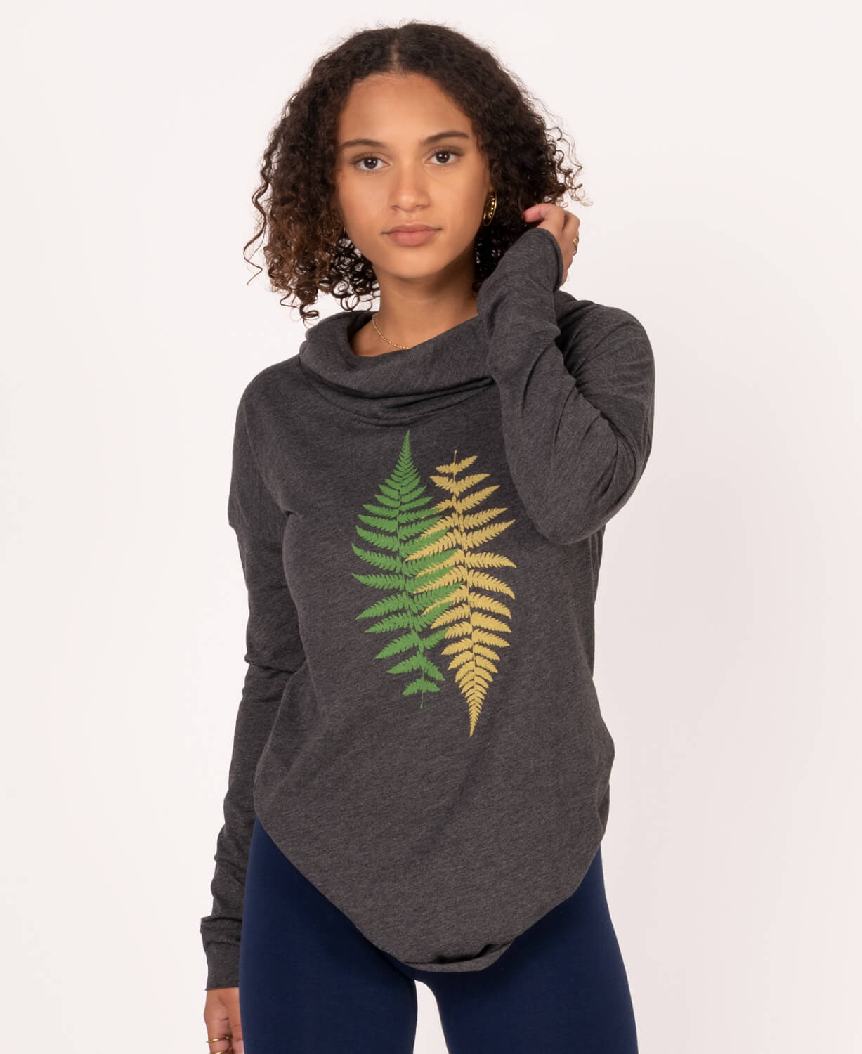 Ferns Cowl Yoga Hoody Women