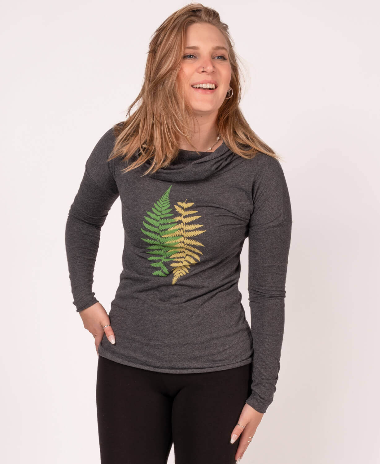 Ferns Cowl Yoga Hoody Women