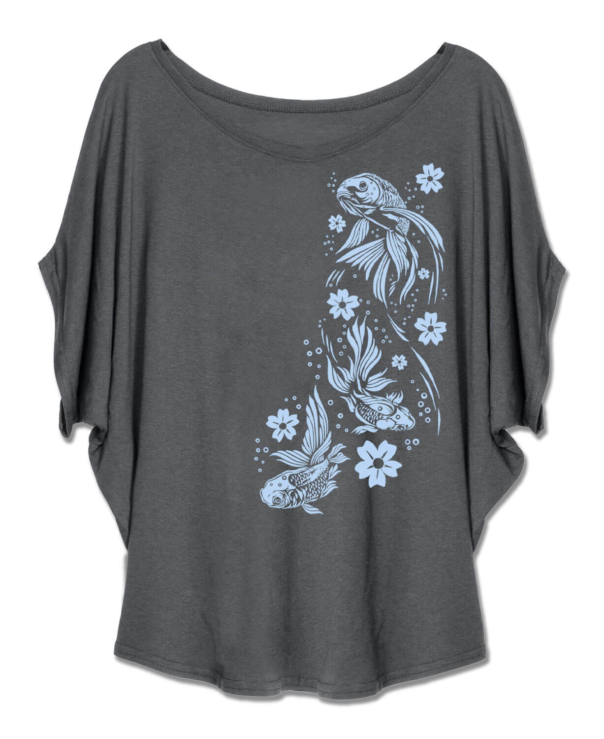 Lucky Koi Bamboo Viscose Dolman Top