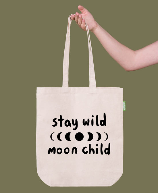 Stay Wild Moon Child Tote Bag - Stay Wild Moon Child Tote | Hippie Tote Bags | Soul Flower