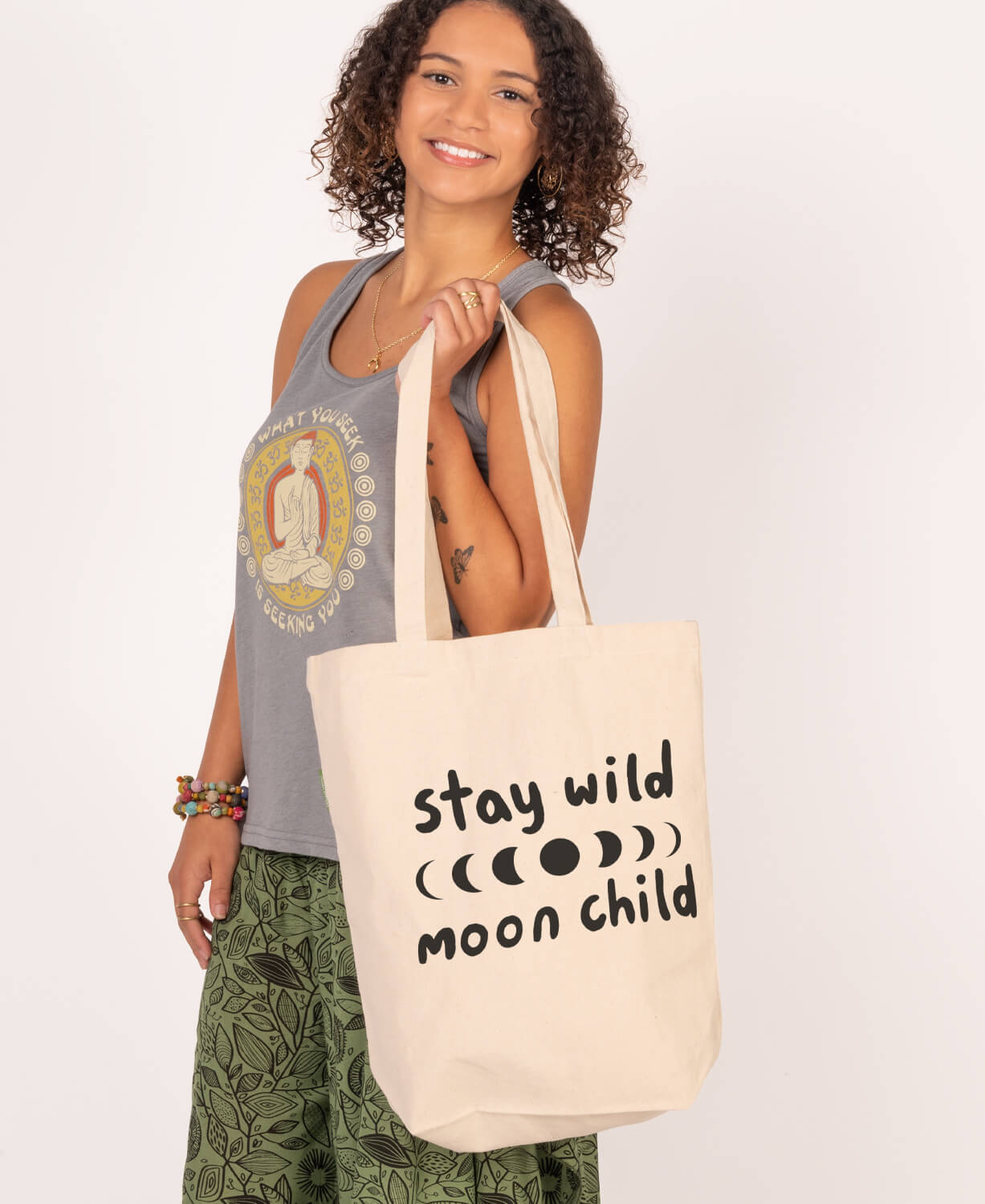 Stay Wild Moon Child Tote Bag