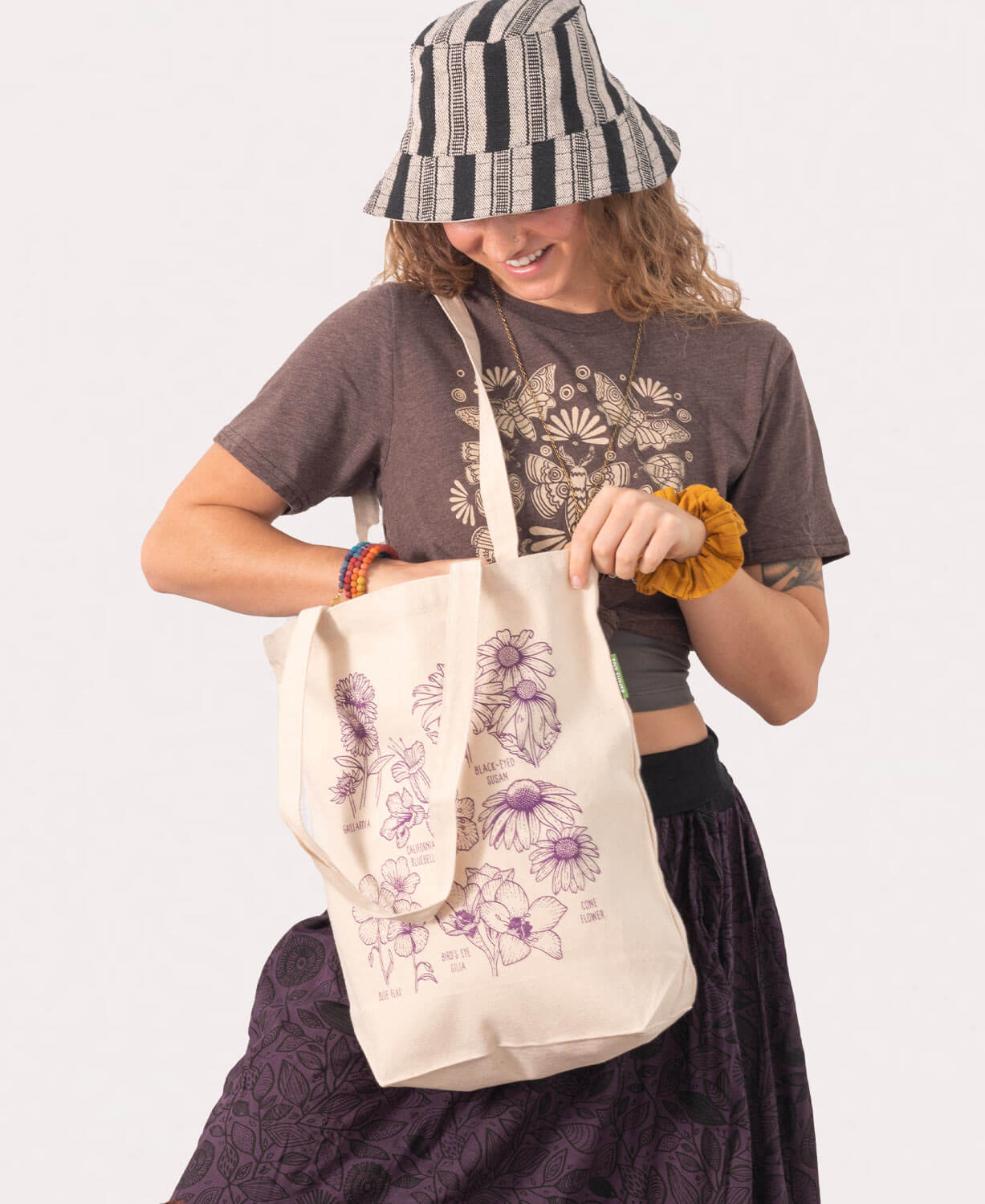 Wild Flower Botanical Tote Bag
