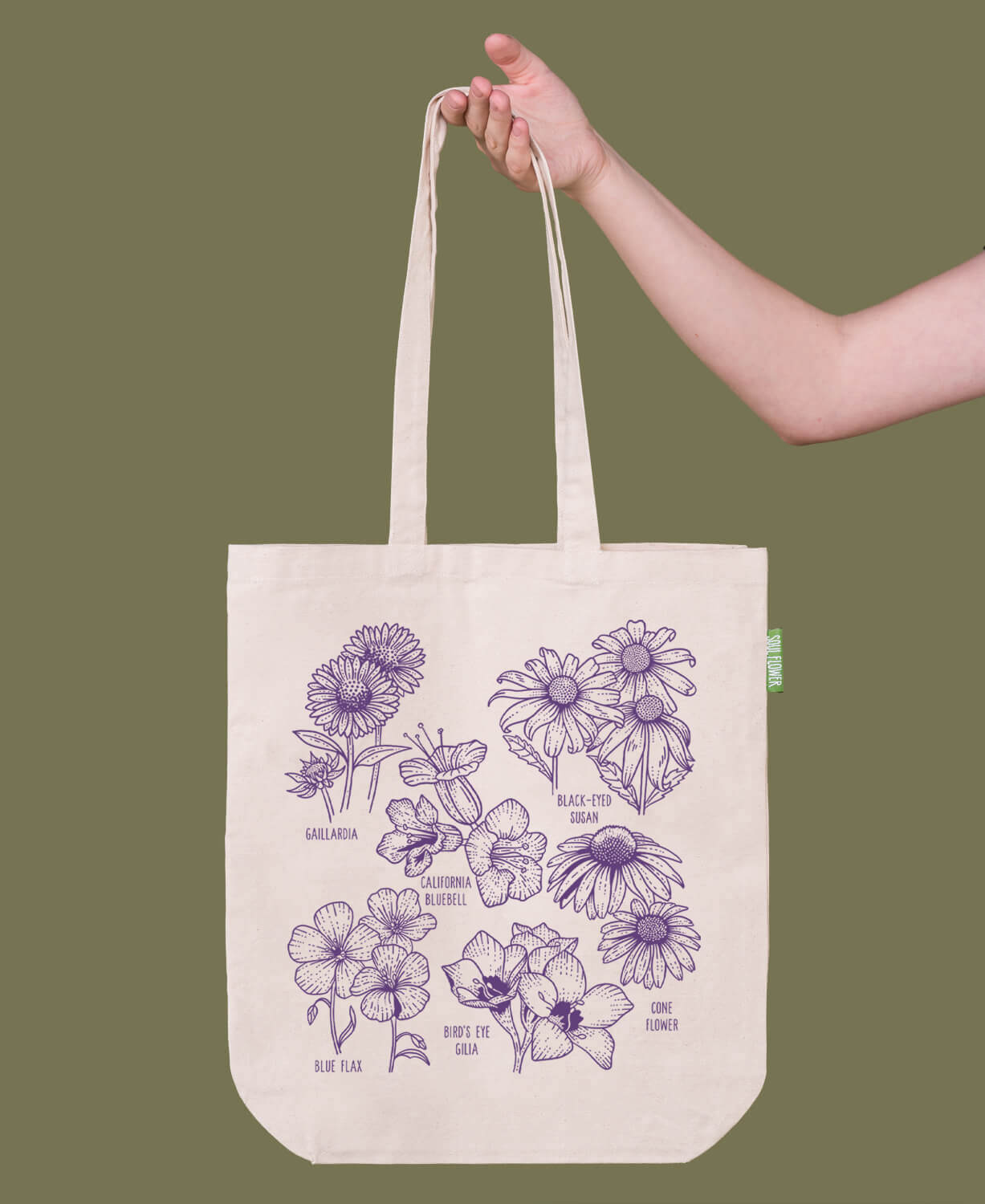 Wild Flower Botanical Tote Bag
