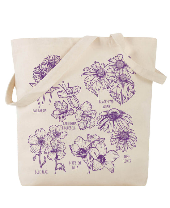Wild Flower Botanical Tote Bag - Wild Flower Tote Bag | Gardener Gifts | Soul Flower