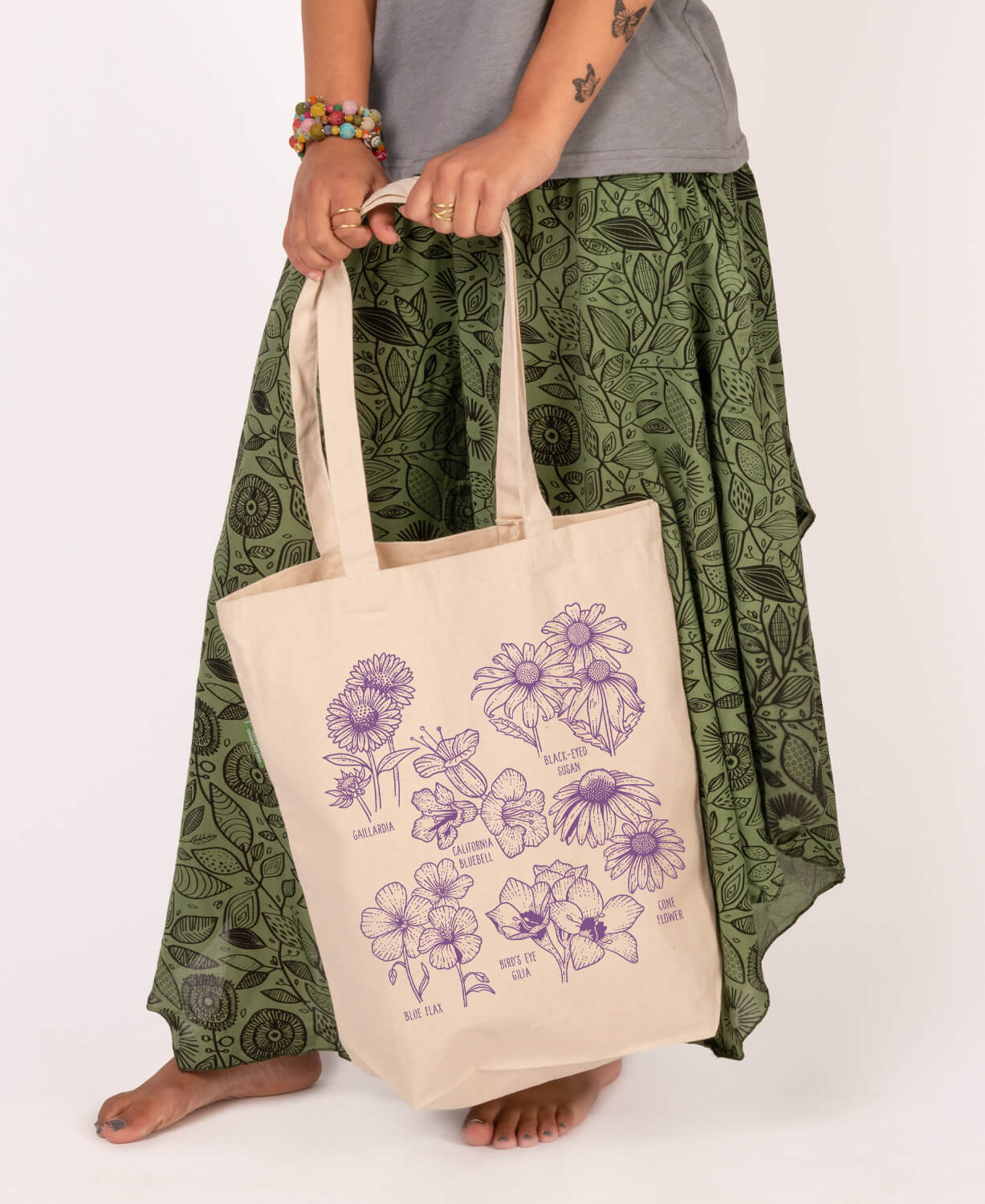 Wild Flower Botanical Tote Bag