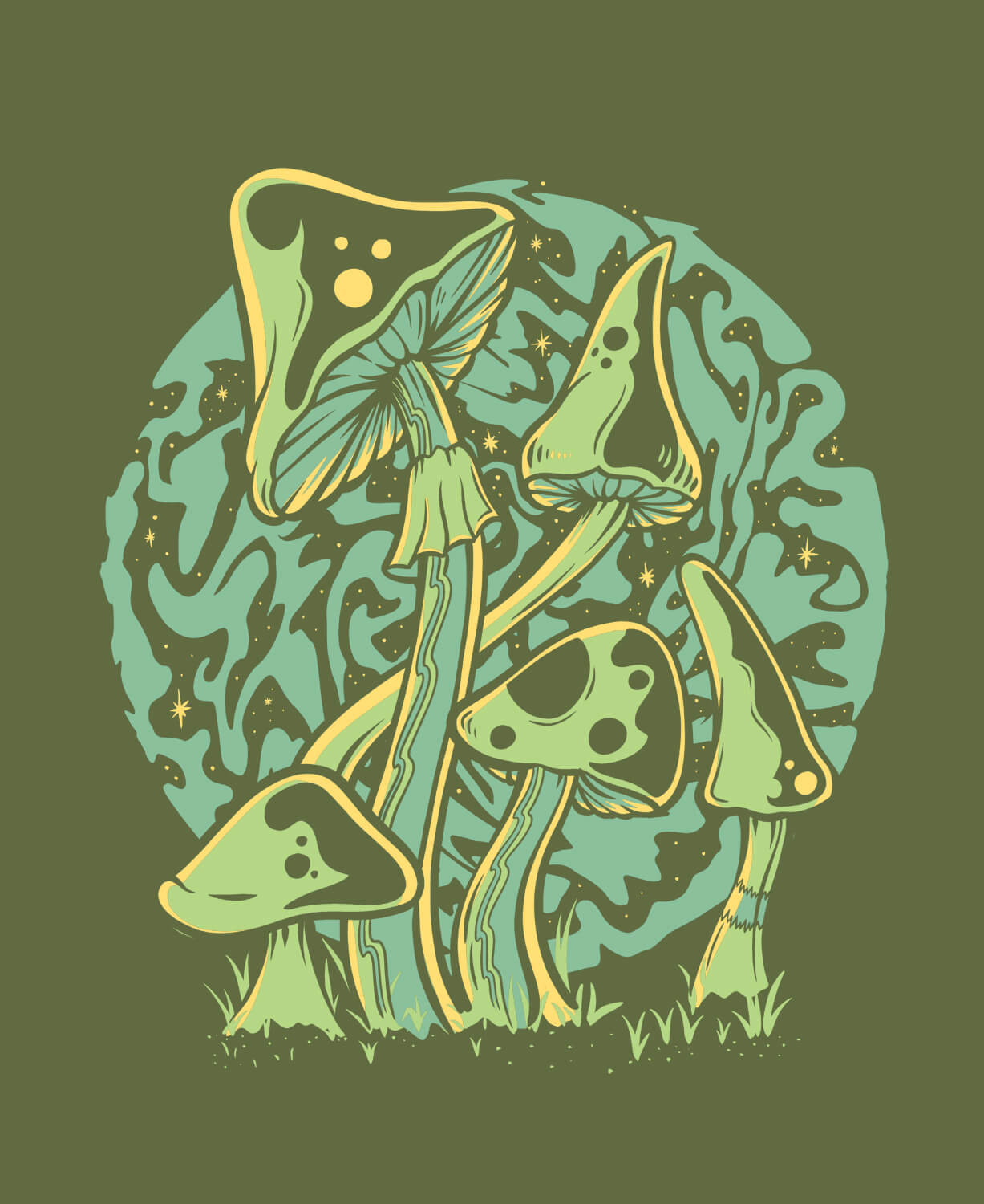 Psychedelic Mushrooms Organic T-Shirt - Unisex