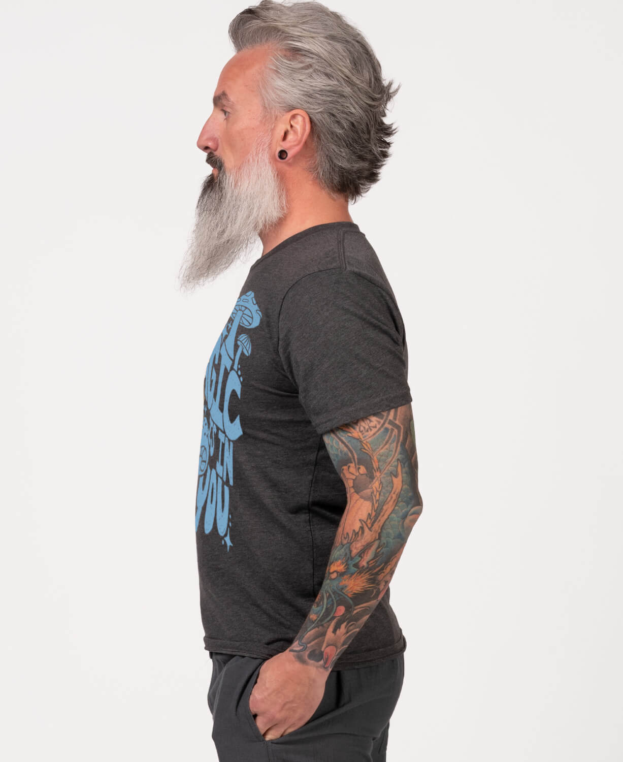 Magic Mushrooms Recycled T-Shirt - Unisex Men