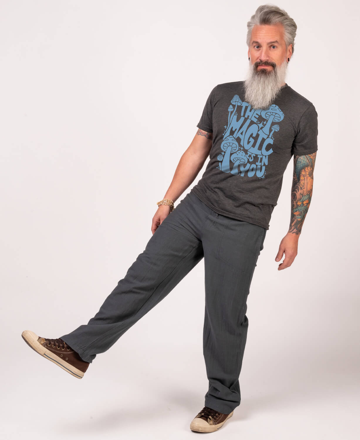 Magic Mushrooms Recycled T-Shirt - Unisex Men