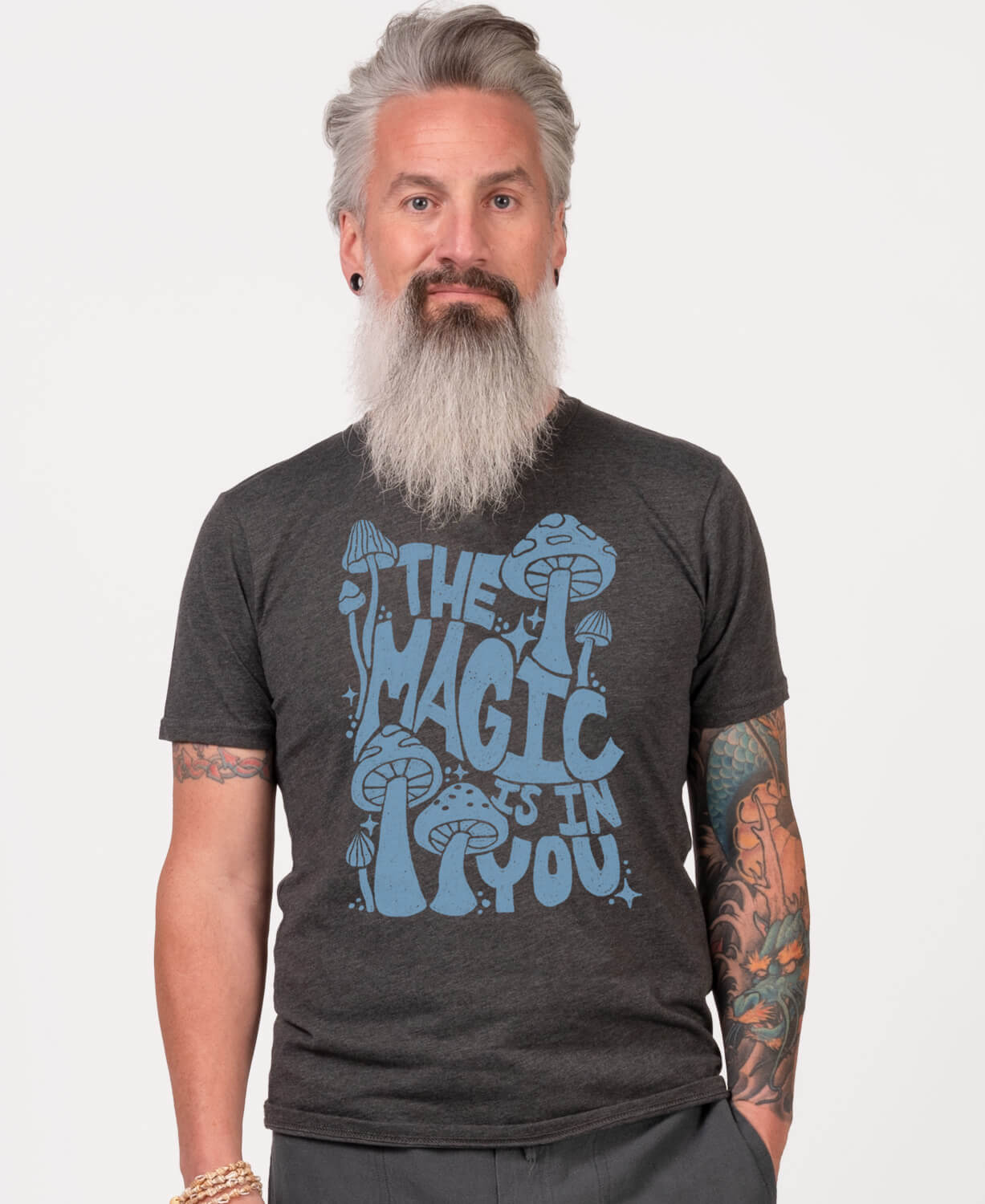Magic Mushrooms Recycled T-Shirt - Unisex Men