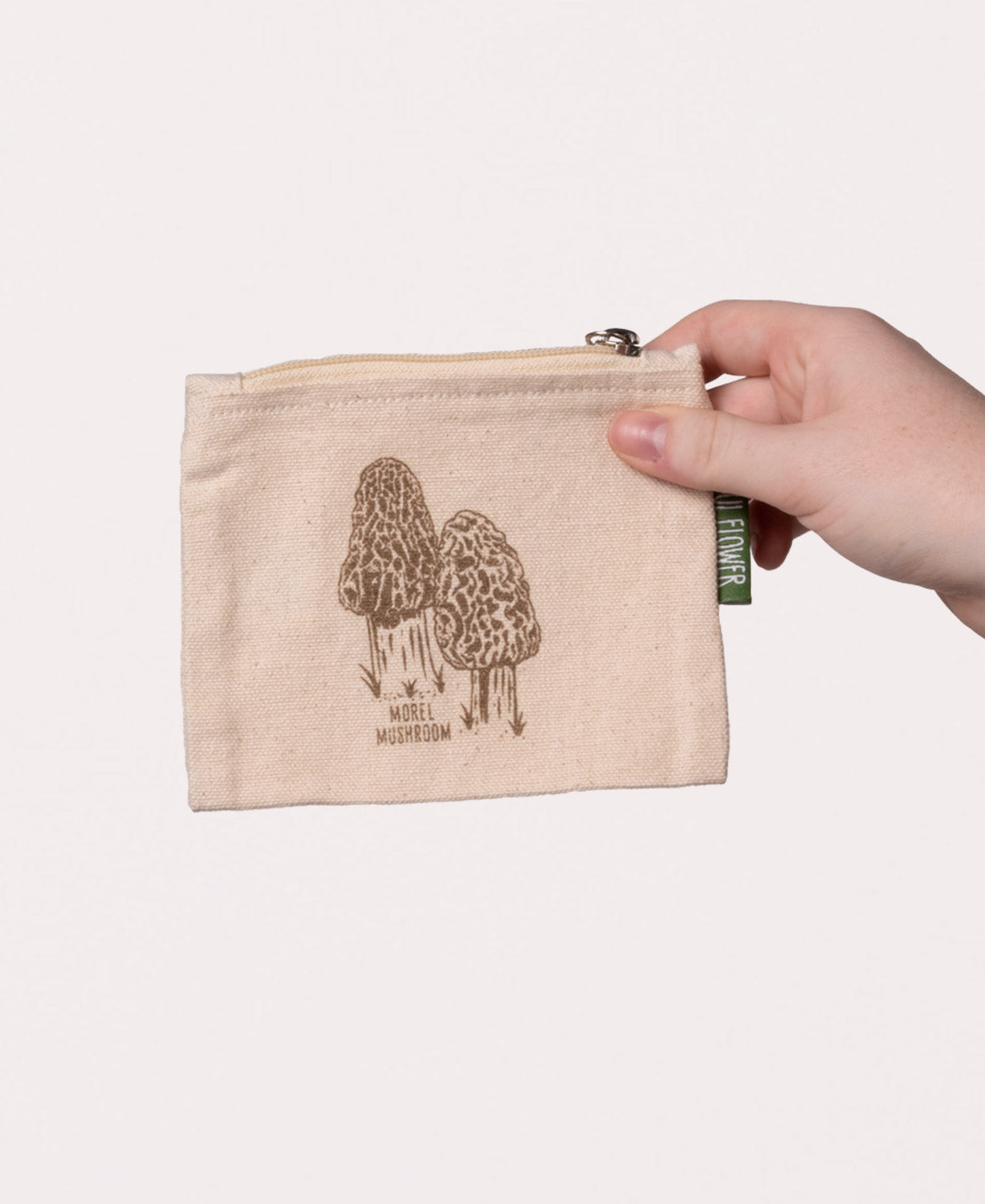 Mushroom Botanical Morel Small Zipper Pouch