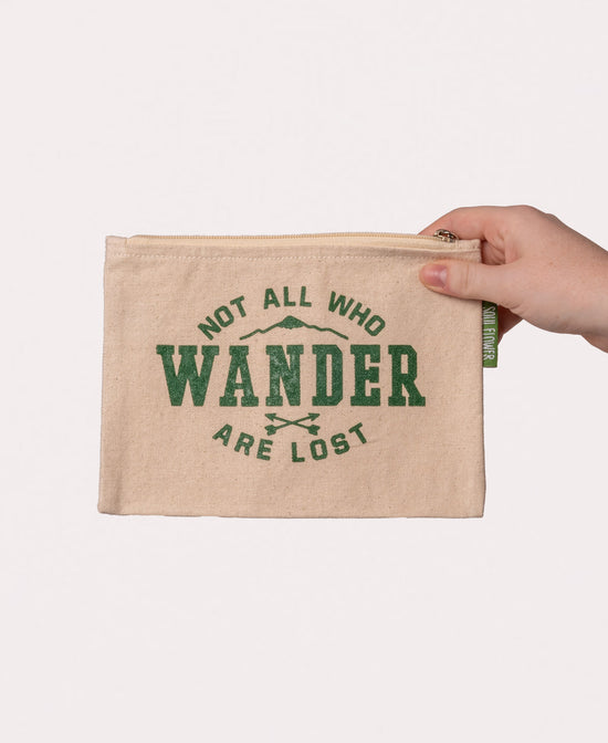 Not All Who Wander Large Zipper Pouch - Not All Who Wander Are Lost Pouch | Soul Flower