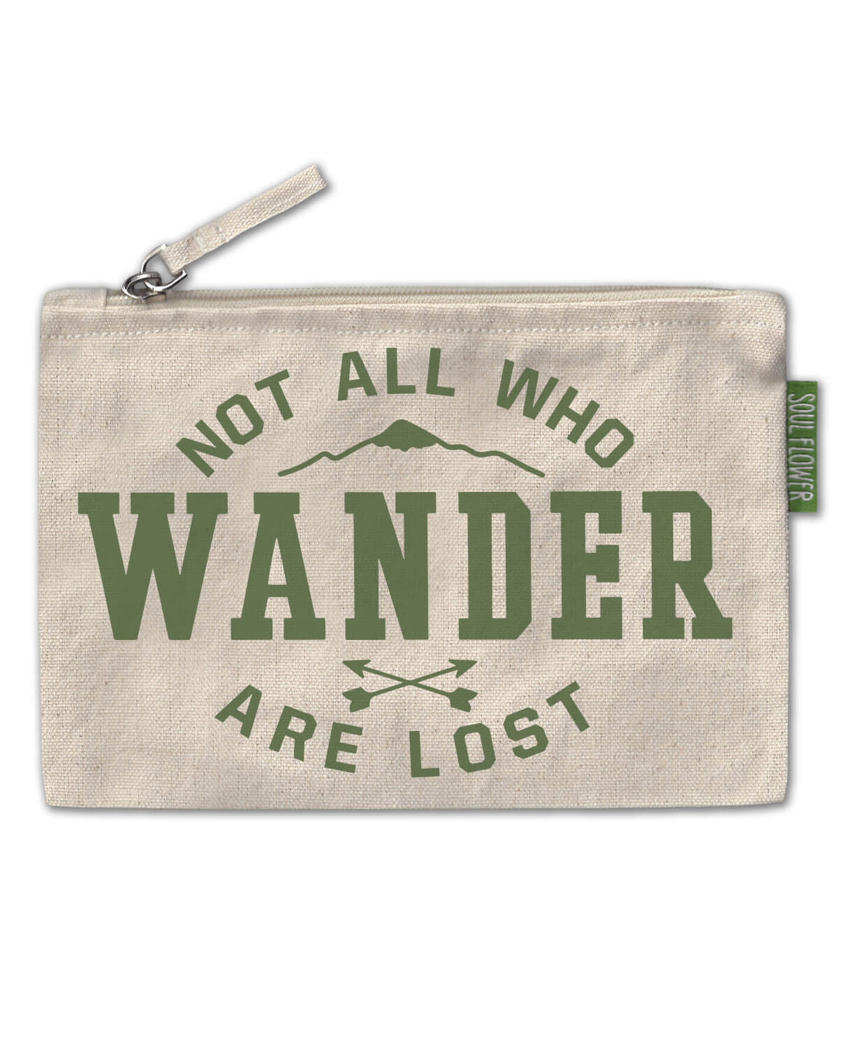 Not All Who Wander Large Zipper Pouch