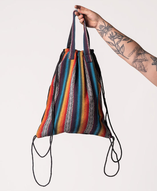 Stay Wild Moon Child Cinch String Backpack - Moon Boho Backpack | Hippie Bags | Soul Flower