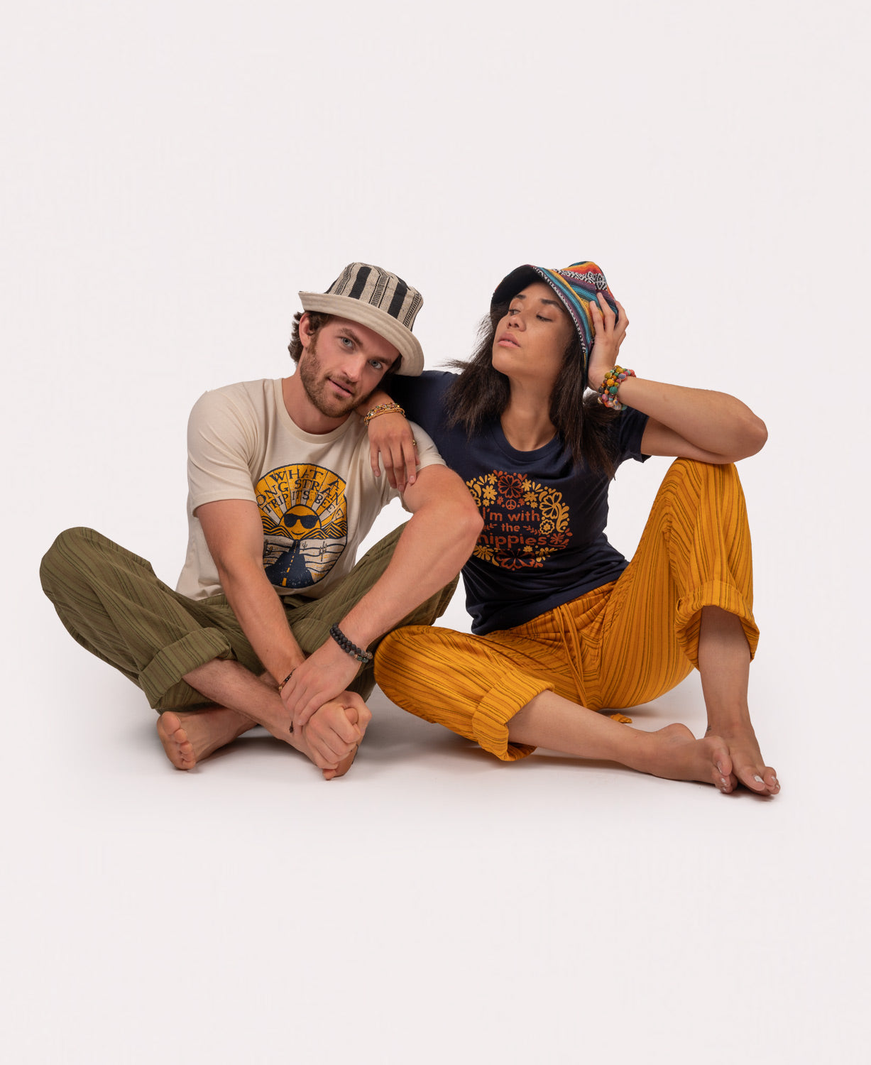 Reversible Rainbow and Black Canvas Bucket Hat