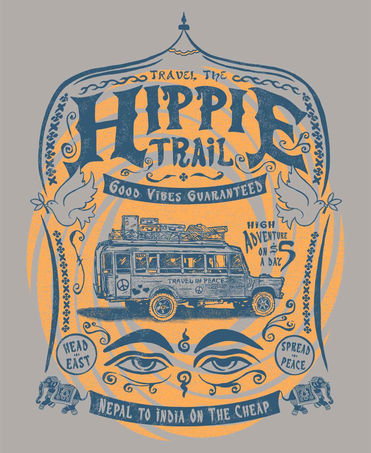 Hippie Trail Organic T-Shirt - Unisex