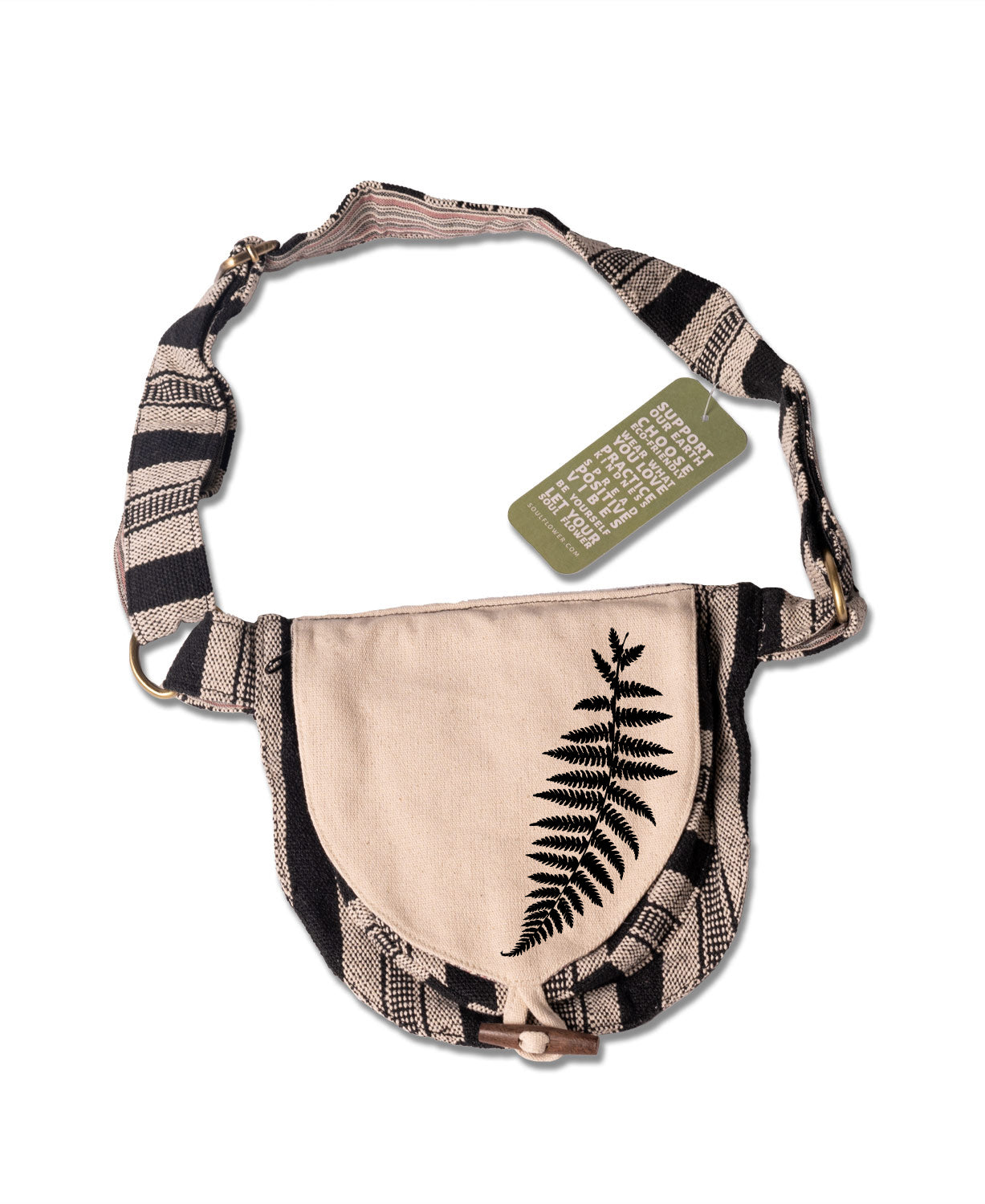 Leafy Fern Hip Bag - Natural