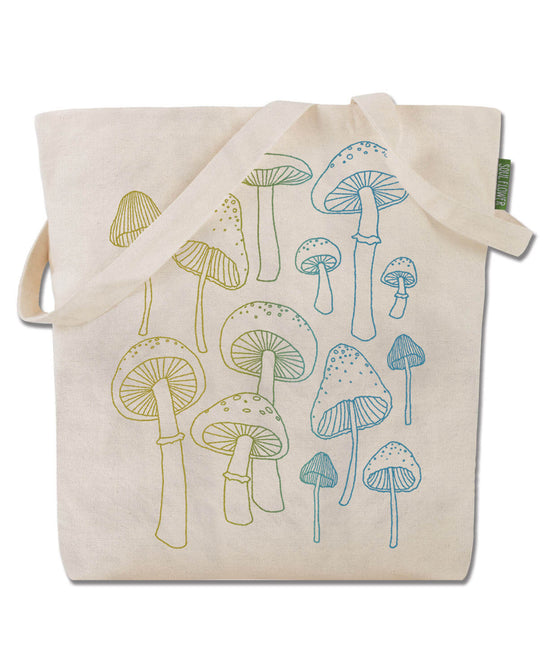Mushrooms Eco Tote Bag - Mushroom Tote Bag | Hippie Bags | Soul Flower