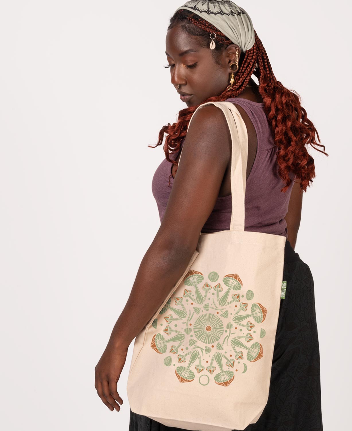Mushroom Mandala Eco Tote Bag