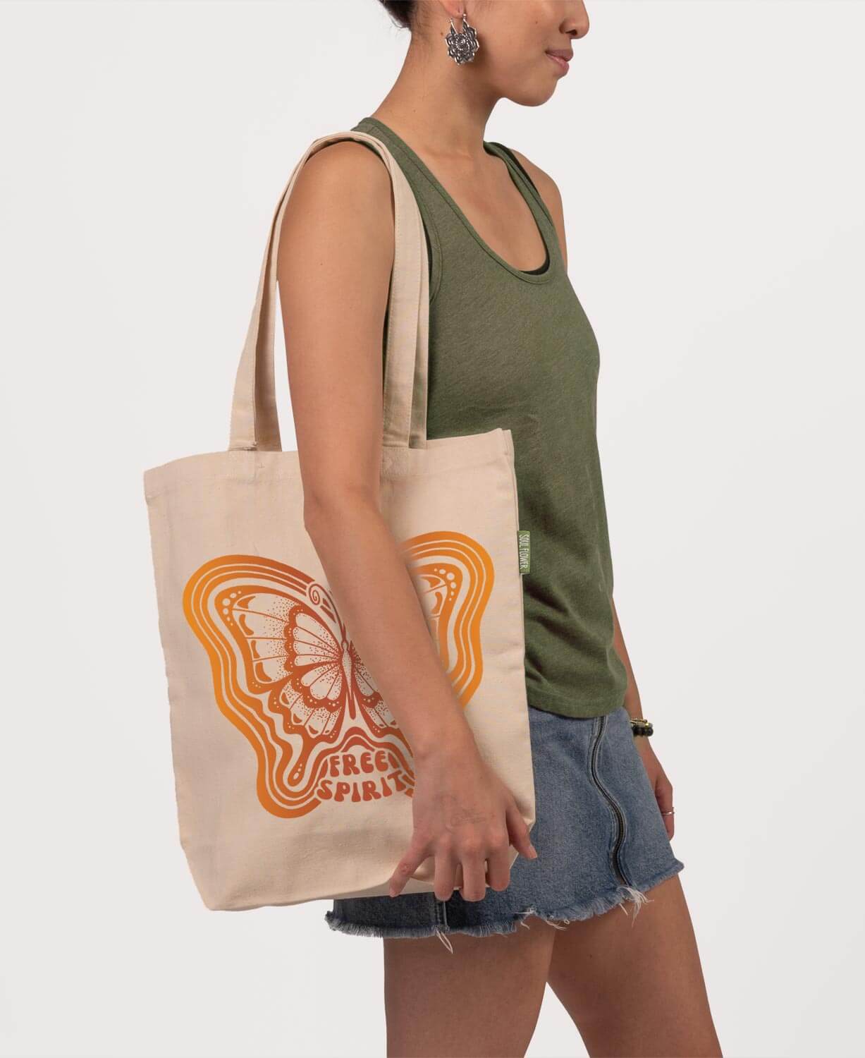 Free Spirit Butterfly Tote Bag