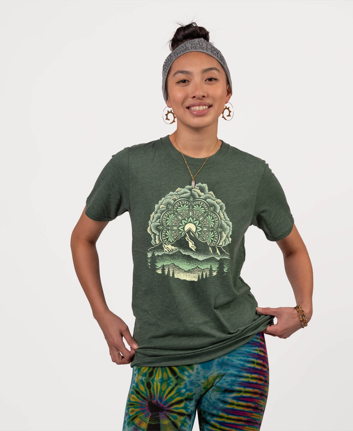 Summit Solstice Mandala Recycled T-Shirt - Unisex Women