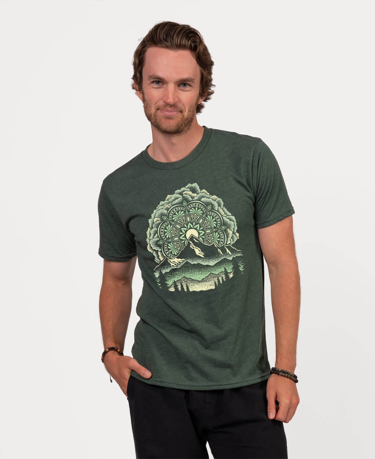 Summit Solstice Mandala Recycled T-Shirt - Unisex Men