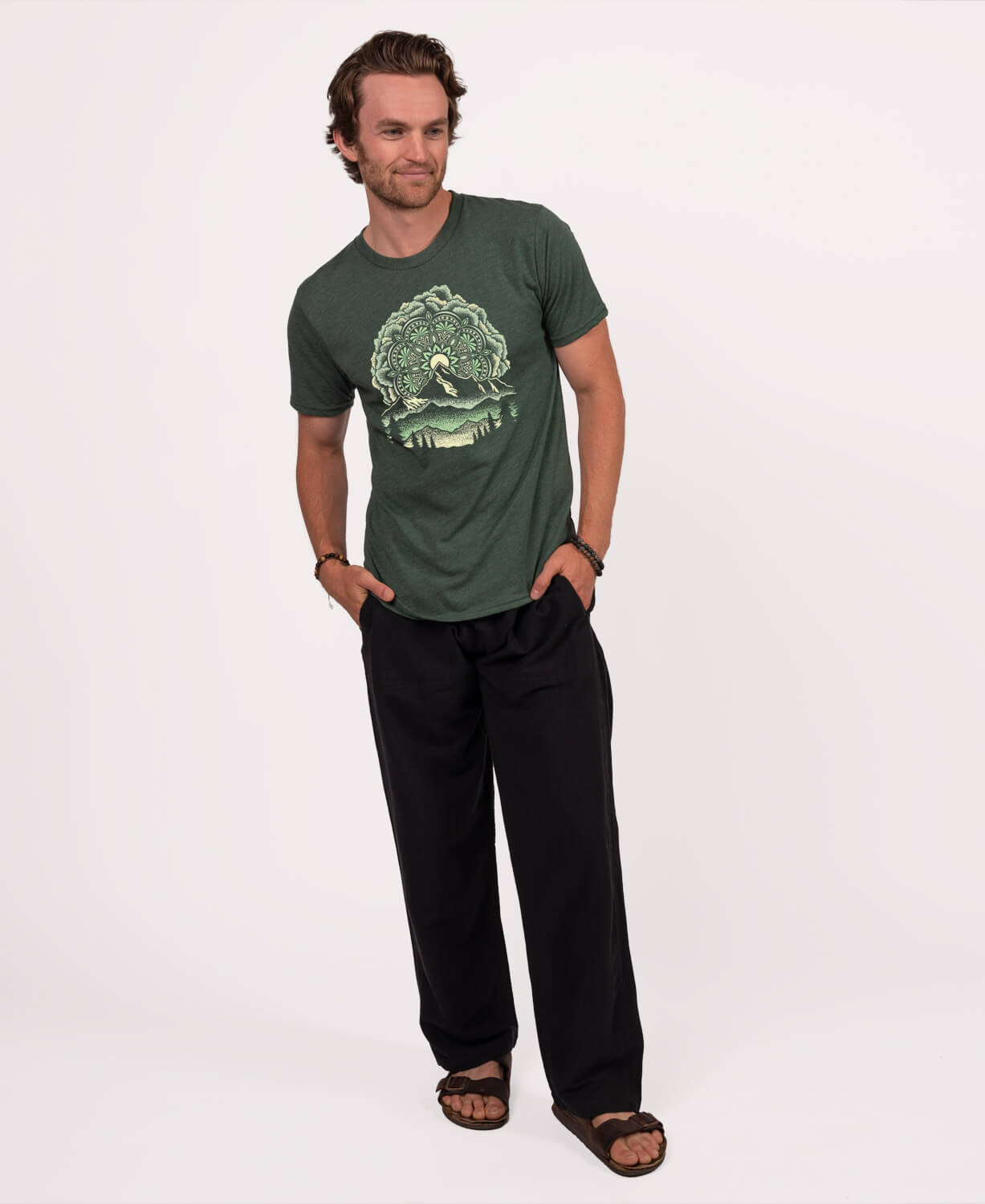 Summit Solstice Mandala Recycled T-Shirt - Unisex Men