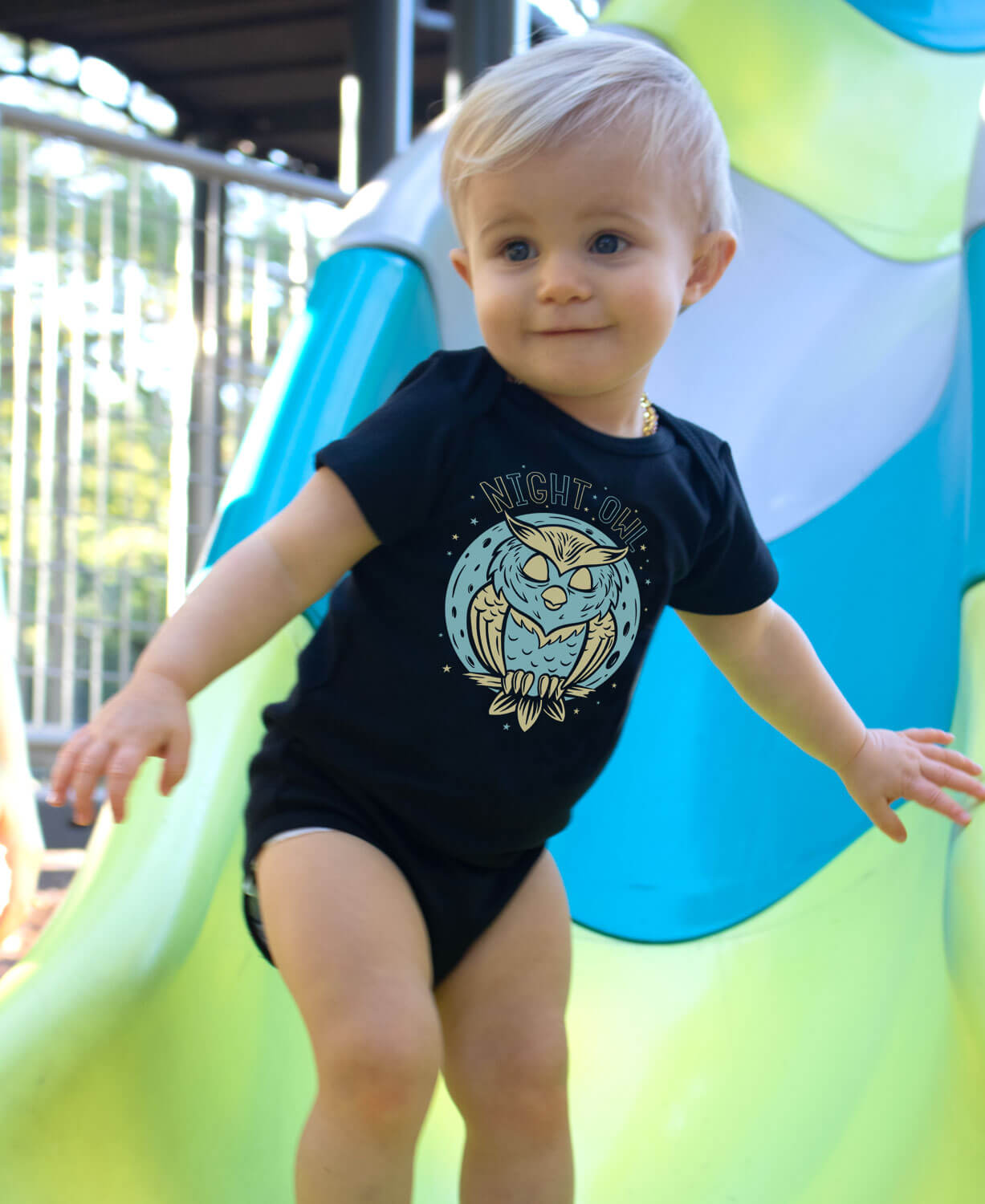 Night Owl Baby Bodysuit