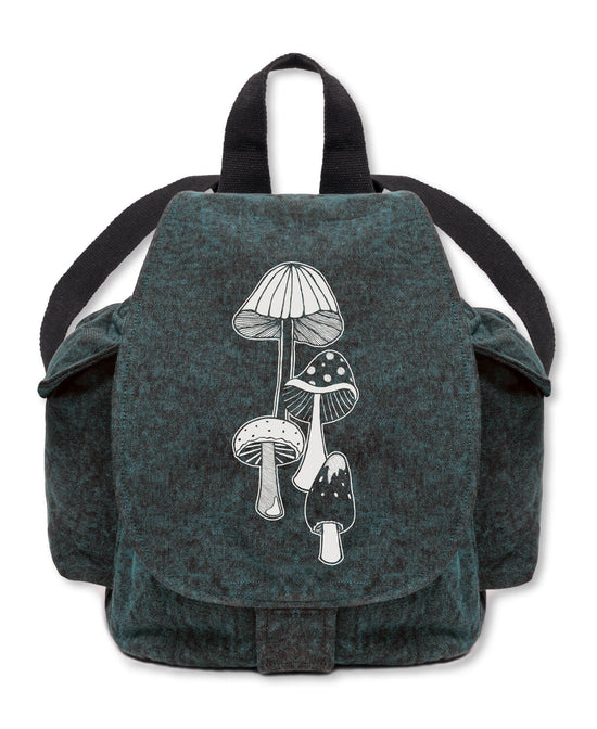 Retro Mushrooms Slouchy Backpack - Mushroom Backpack | Hippie Backpacks | Soul Flower