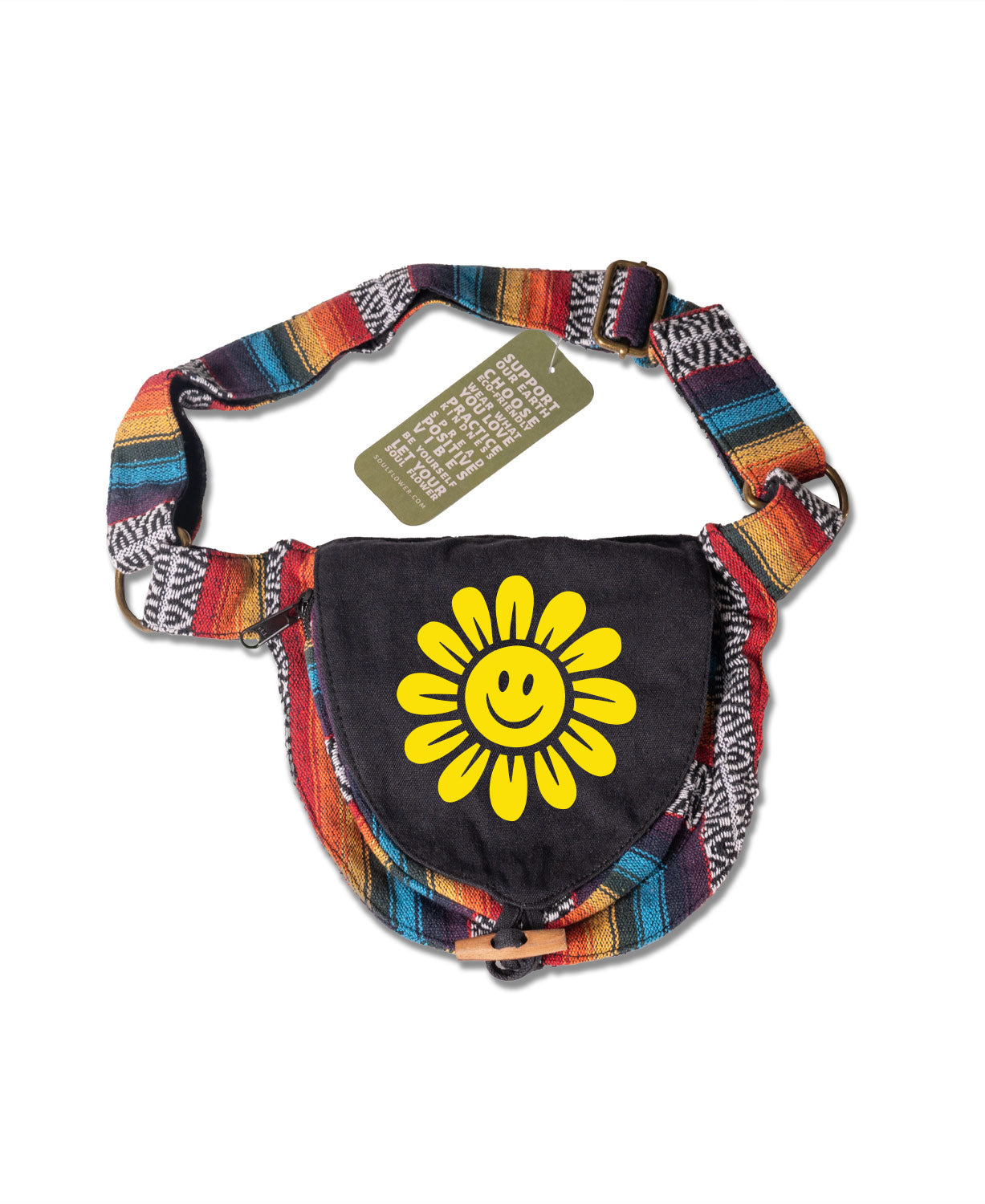 Happy Daisy Hip Bag - Black