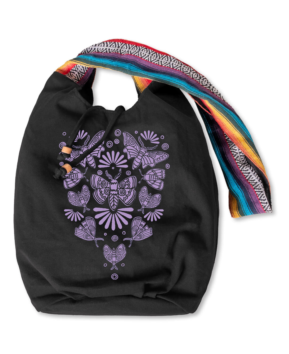 Mega Moth Boho Bag - Black