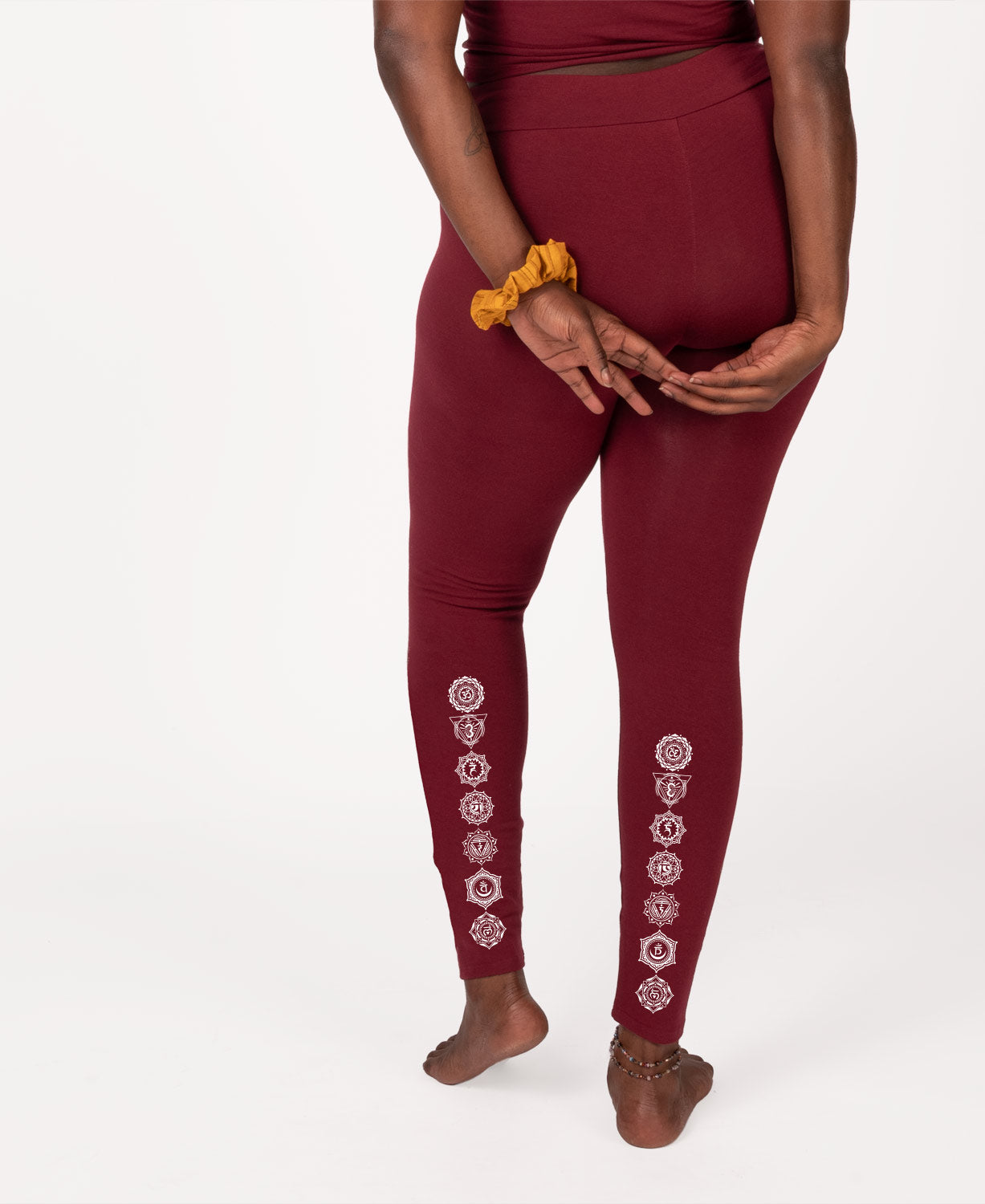 Chakra Organic Cotton Leggings - Burgundy Women